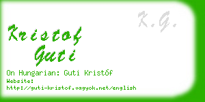 kristof guti business card