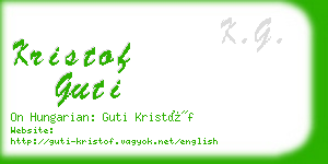 kristof guti business card